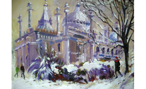 Brighton Pavilion in the snow